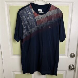Greg Norman Collection Navy Flag Graphic Tee